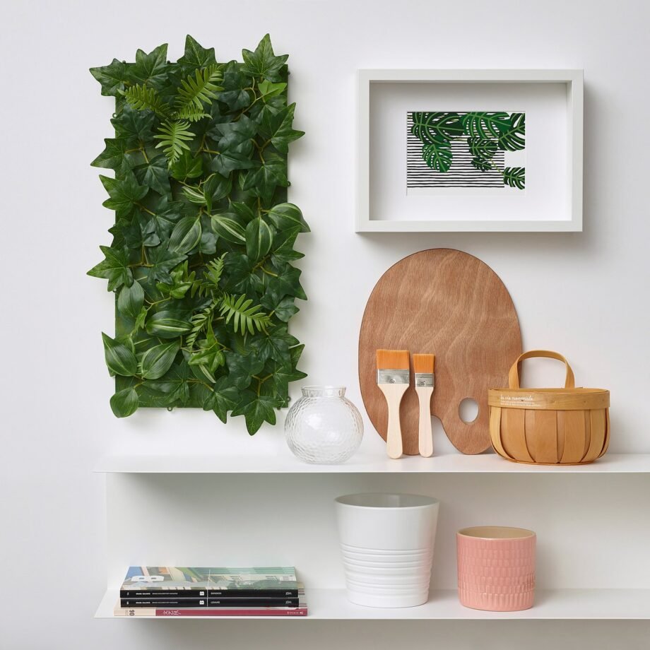 Artificial plant, wall mounted/in/outdoor green, 26x26 cm