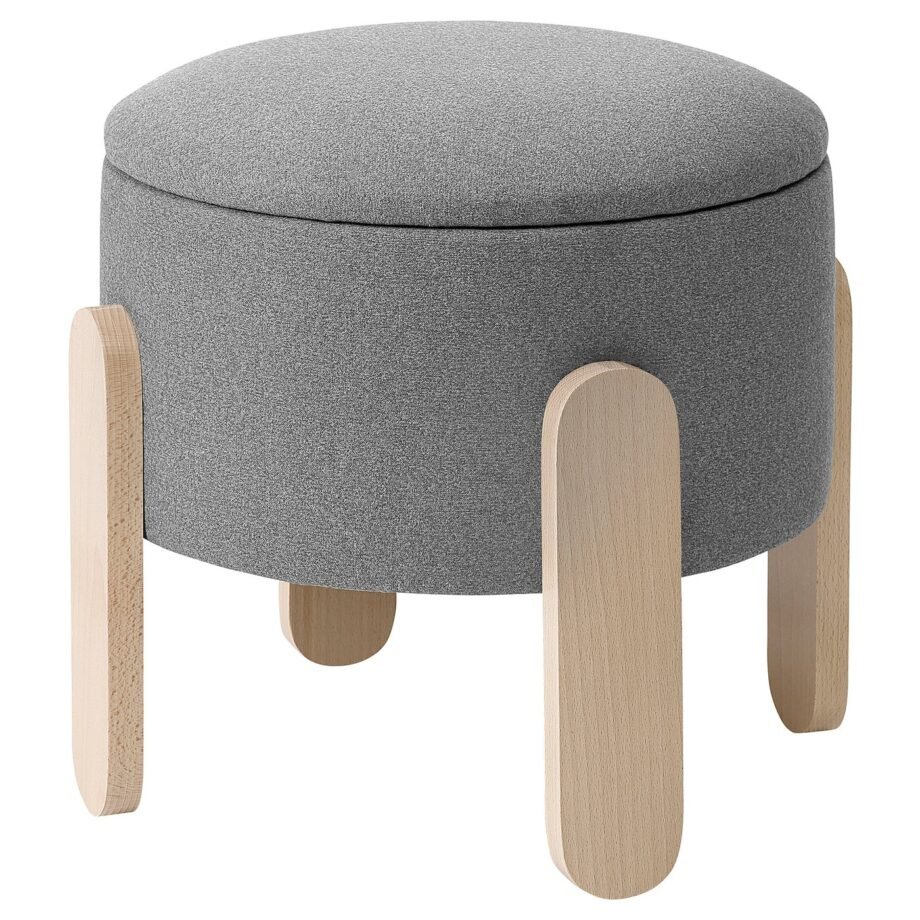 PuffStore 2 – Pouffe, with storage/Tonerud grey
