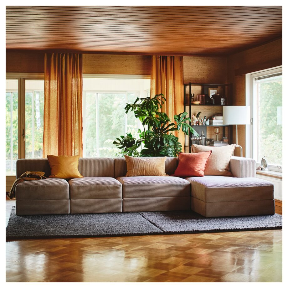 ModLounge 4.5C - 4.5-seat mod sofa w chaise longue, right/Samsala grey-beige