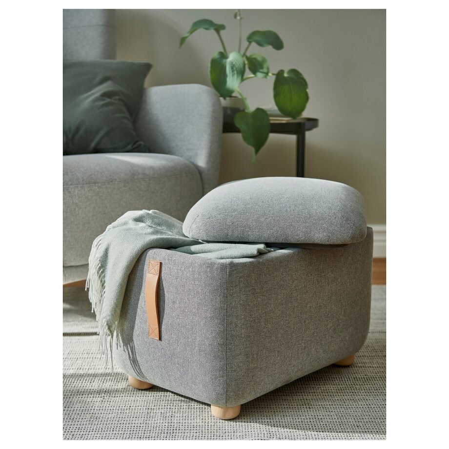 FootStore 3 – Footstool with storage, Tibbleby beige/grey