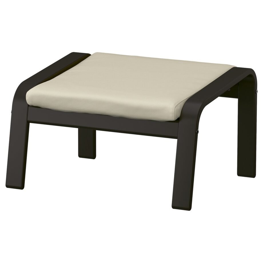 FootEase 6 – Footstool, black-brown/Glose eggshell