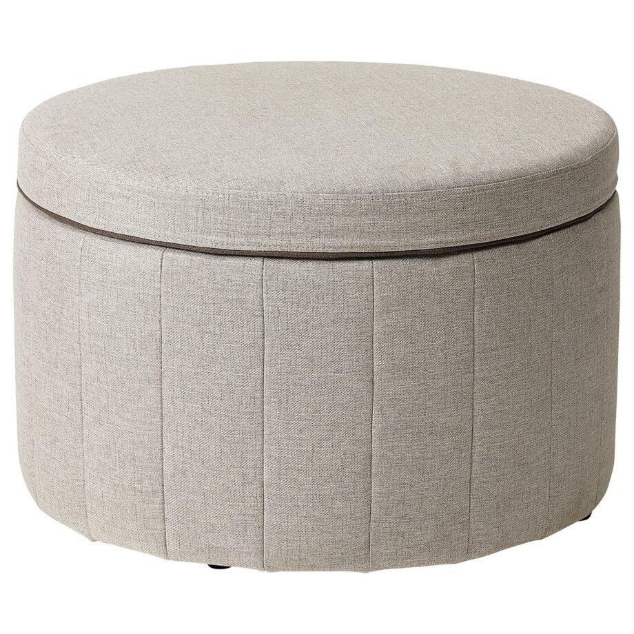 PuffStore 1 – Pouffe, with storage/Kilanda beige