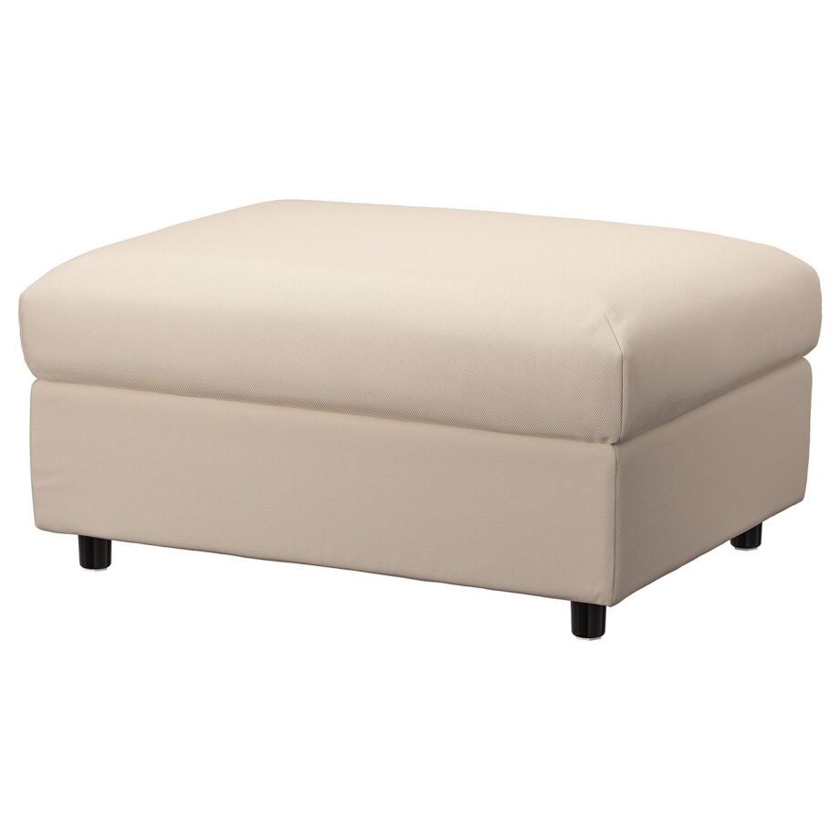 CoverEase – Cover for footstool with storage, Hallarp beige