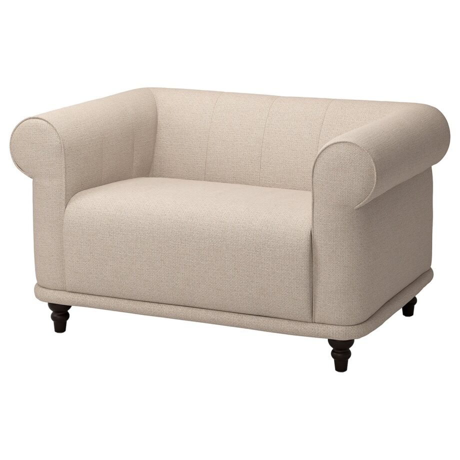 ChairNest Plus – 1.5-seat armchair, Lejde light beige/brown